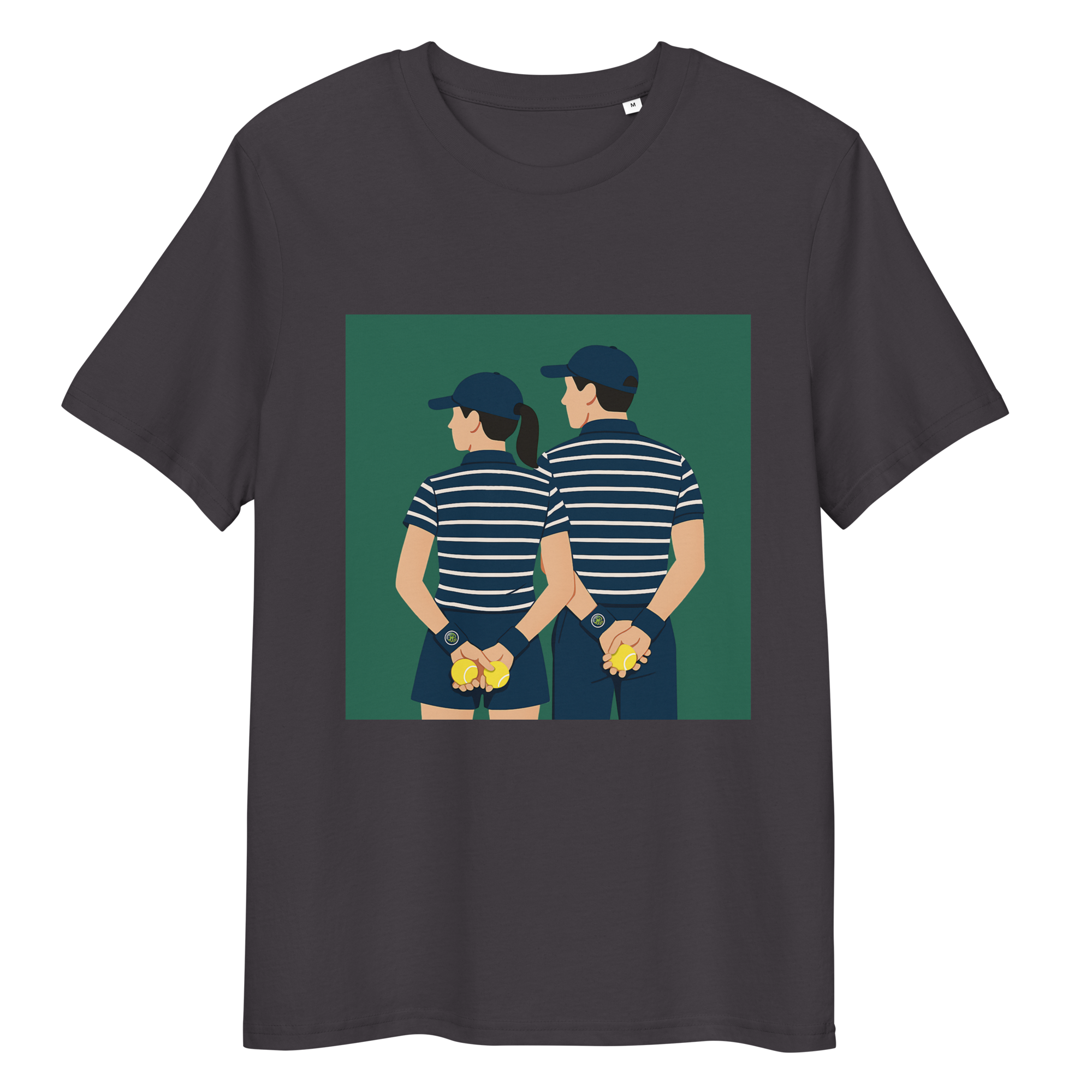 "Ball kids" Organic ribbed neck tee, Unisex