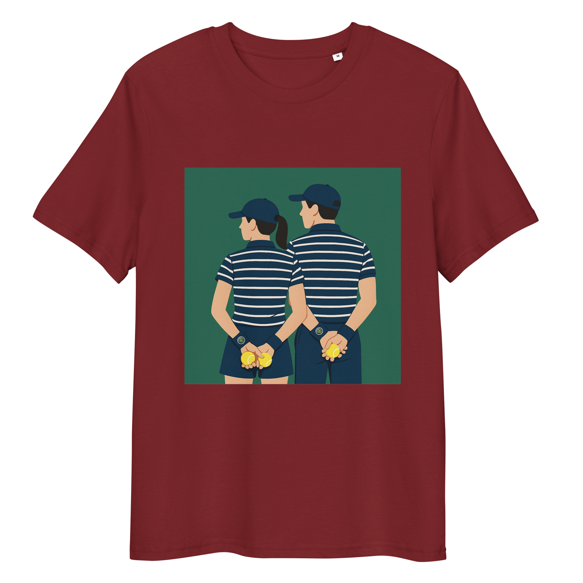 "Ball kids" Organic ribbed neck tee, Unisex