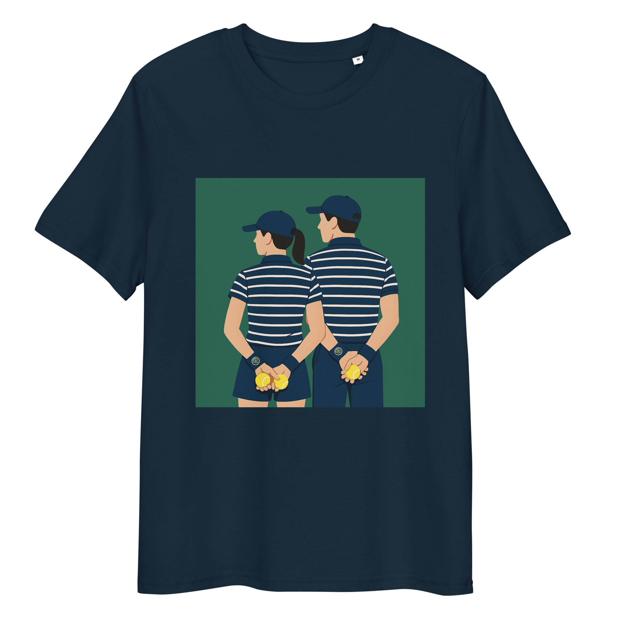 "Ball kids" Organic ribbed neck tee, Unisex