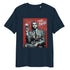navy organic cotton tee featuring “Top Spin” graphic of Carlos Alcaraz – front view