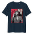 French Navy (dark blue) organic cotton tee featuring “Dialed In” graphic of Ben Shelton – front view