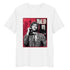 White organic cotton tee featuring “Dialed In” graphic of Ben Shelton – front view
