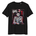 Black organic cotton tee featuring “BIG 1” graphic of Novak Djokovic – front view   