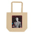 Natural (beige) organic cotton tote bag featuring “Powered by Carrot” graphic of Jannik Sinner – front view