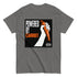 CHARCOAL classic tee with “Powered by Carrot” hand-and-carrot graphic – front view