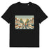 Black organic classic-fit tee with “Big 4 Crossing” Abbey-Road-style print of Federer, Nadal, Djokovic & Murray – front view