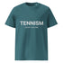 STARGAZER (Teal) organic ribbed-neck tee with white “TENNISM – Court Culture” front print
